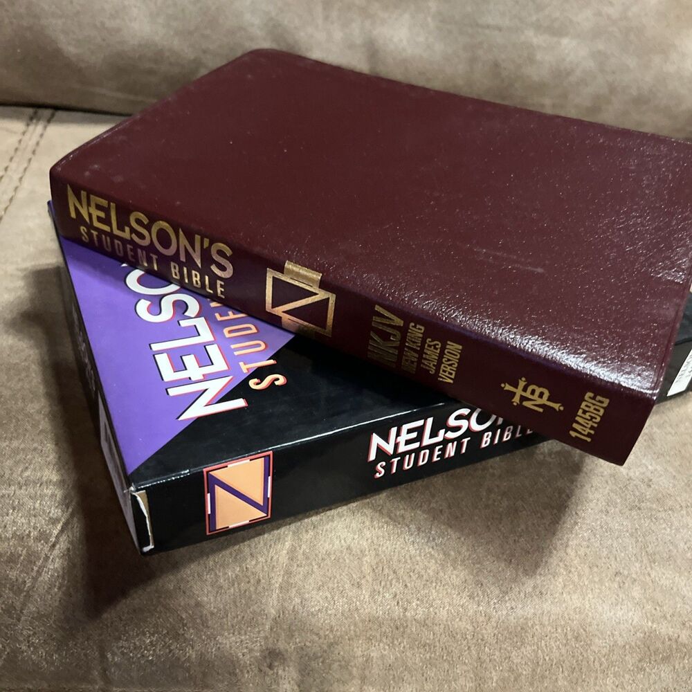 Nelson Student Study Bible NKJV Burgundy Genuine bonded leather 1445BG  NOS